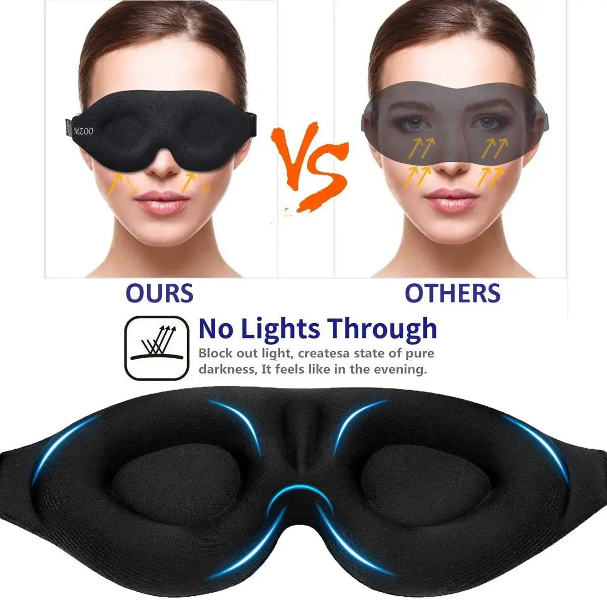 3D Contoured Sleep Eye Mask